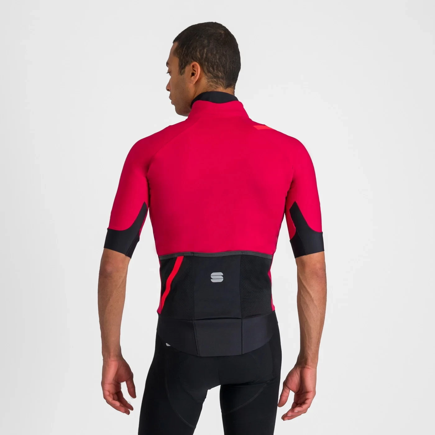 Sportful Fiandre Pro Short Sleeve Men's Windproof Jacket - Red Rumba - Image 3
