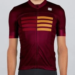 Sportful Wire Short Sleeve Jersey - Blue Twilight/Fire Red/Gold