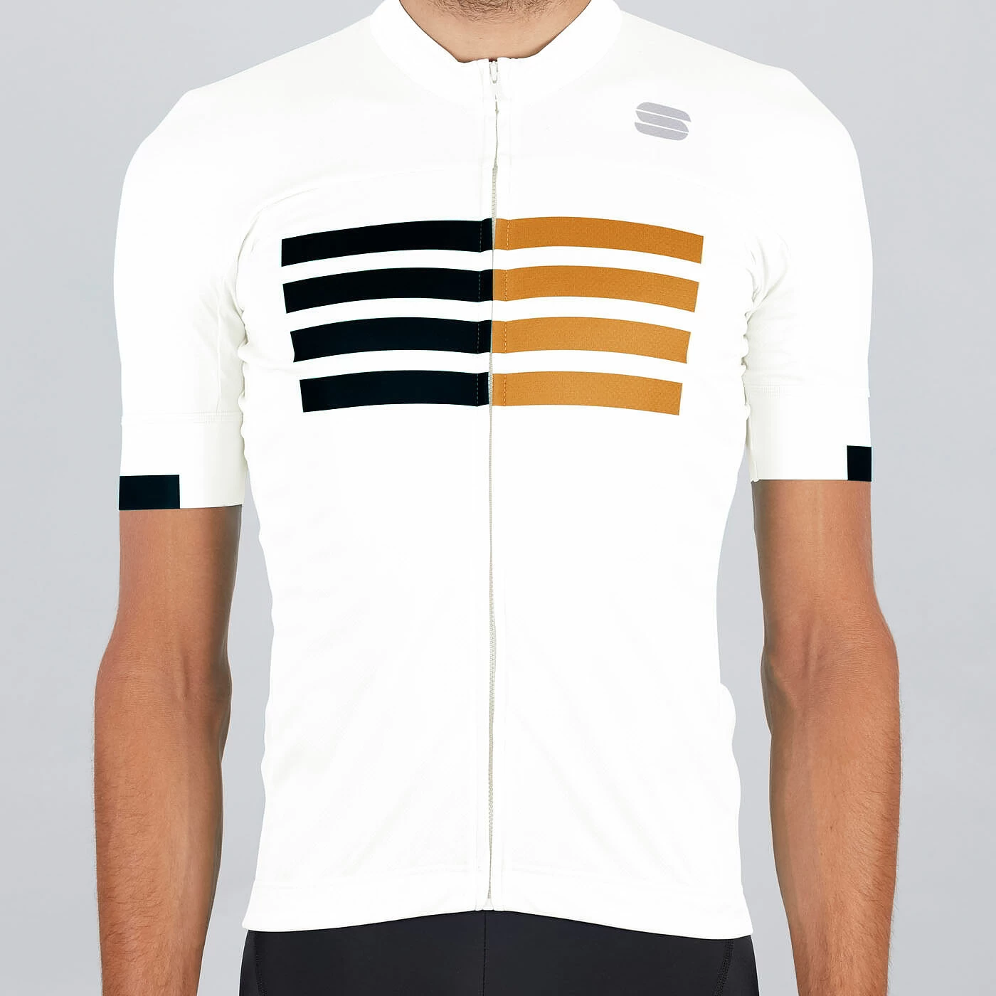 Sportful Wire Short Sleeve Jersey - White/Black/Gold - Image 2