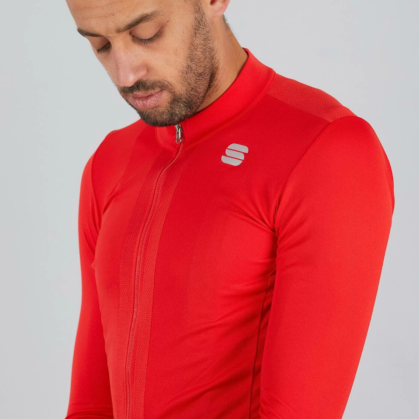 Sportful Strike Long Sleeve Jersey - Red/Black - Image 2