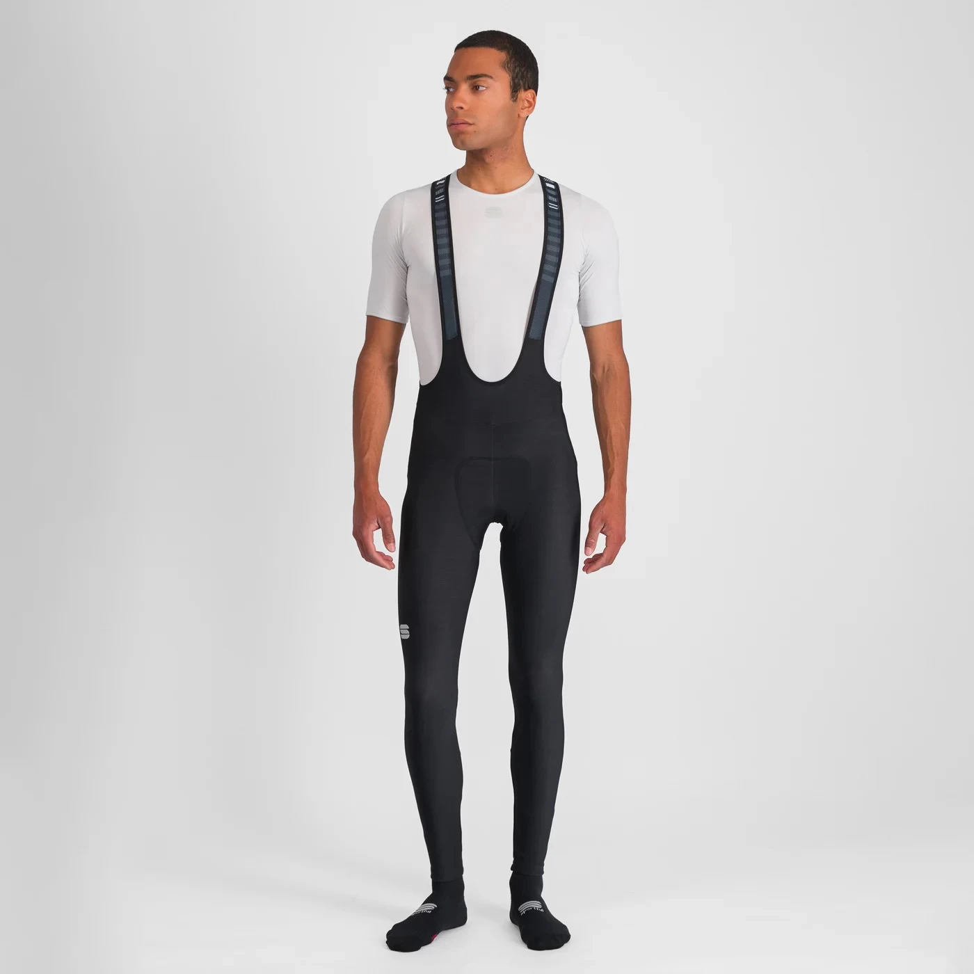 Sportful Classic Race Bib Tights - Black/Cedar - Image 7