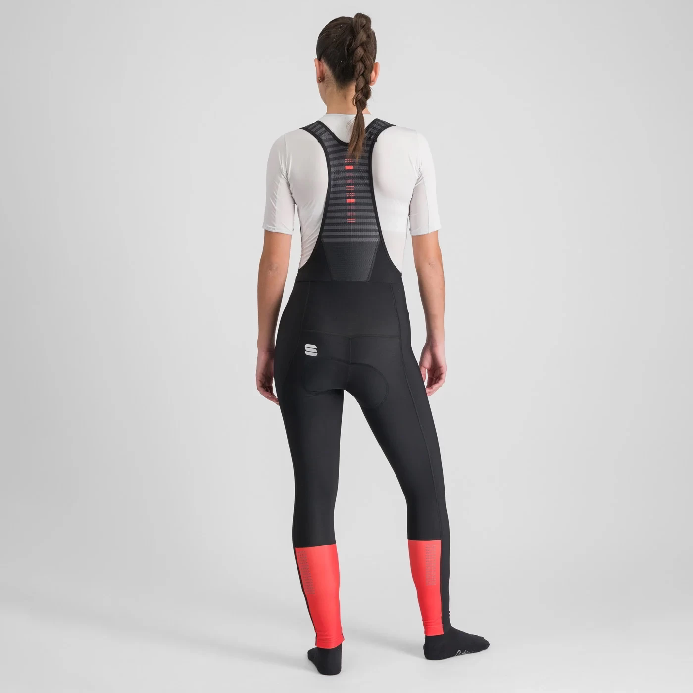 Sportful Classic Women's Bib Tights - Black/Pompelmo - Image 2