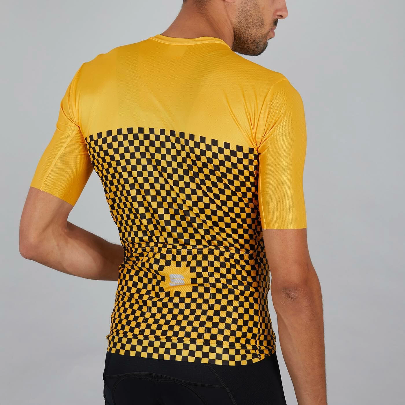Sportful Checkmate Short Sleeve Jersey - Yellow - Image 2