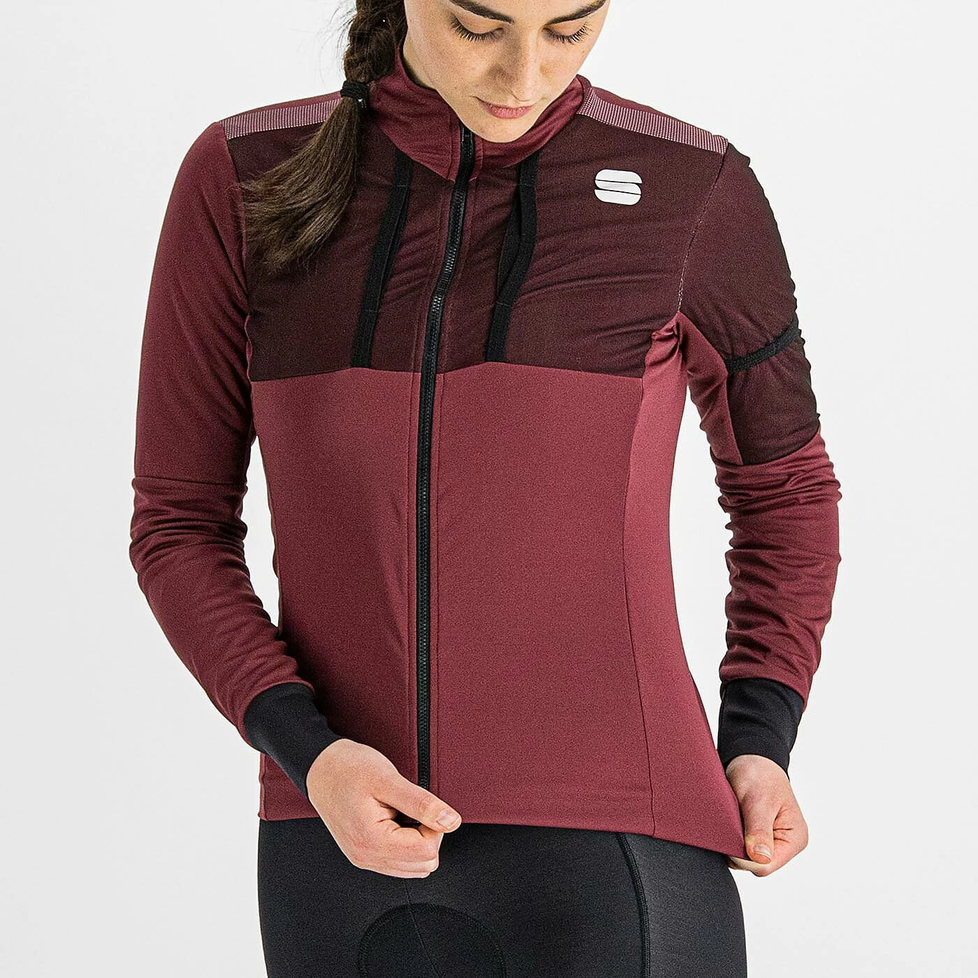 Sportful Supergiara Women's Windproof Jacket - Red Wine - Image 3