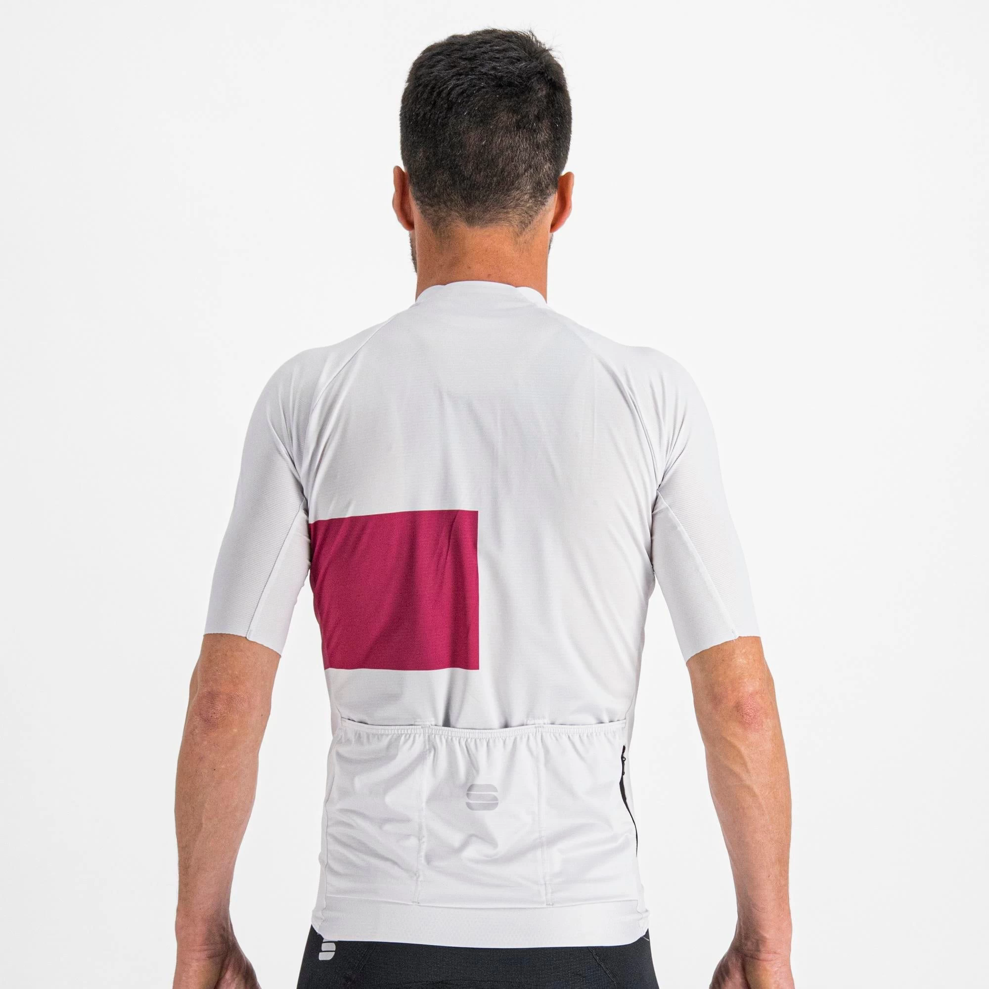 Sportful Snap Men's Short Sleeve Jersey - Ash Grey/Cyclamen - Image 2