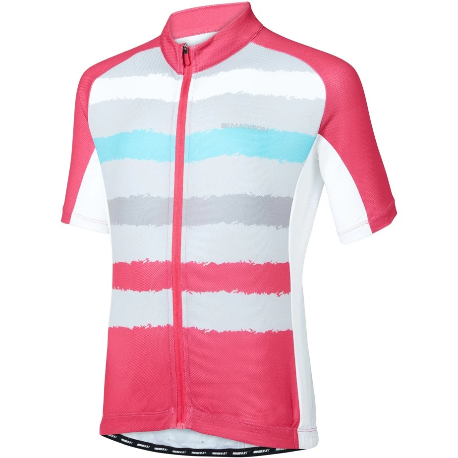 Madison Sportive Youth Short Sleeve Jersey - Blue/Red - Image 3