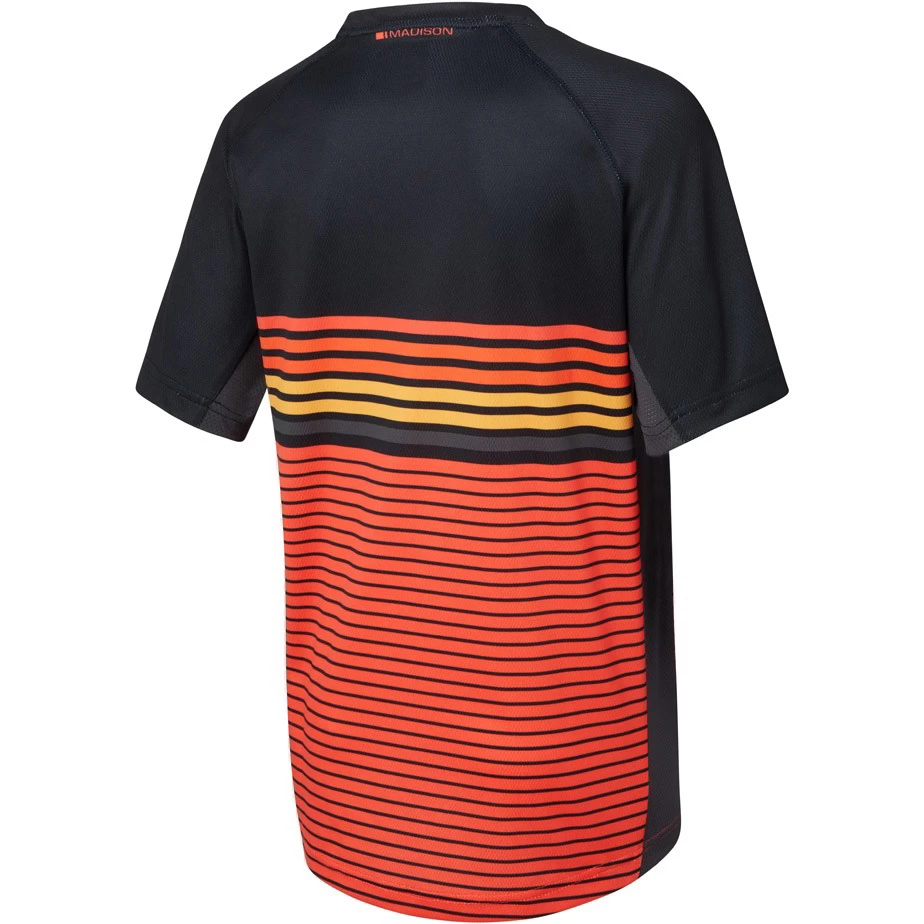 Madison Zen Youth Short Sleeve Jersey - Black/Red - Image 2