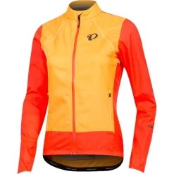 Pearl Izumi Elite Escape Convertible Womens Jacket - Orange Pop/Coral