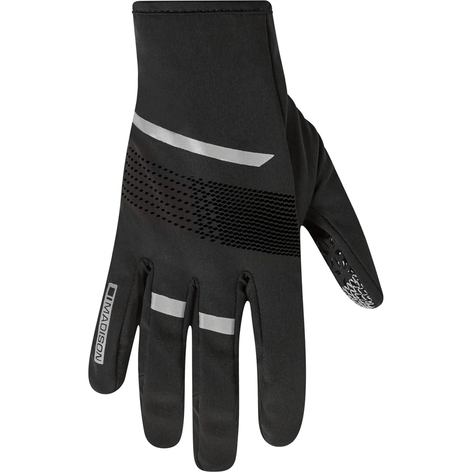 Madison Element Softshell Youth Long Finger Gloves - Black/Chilli Red - Image 3