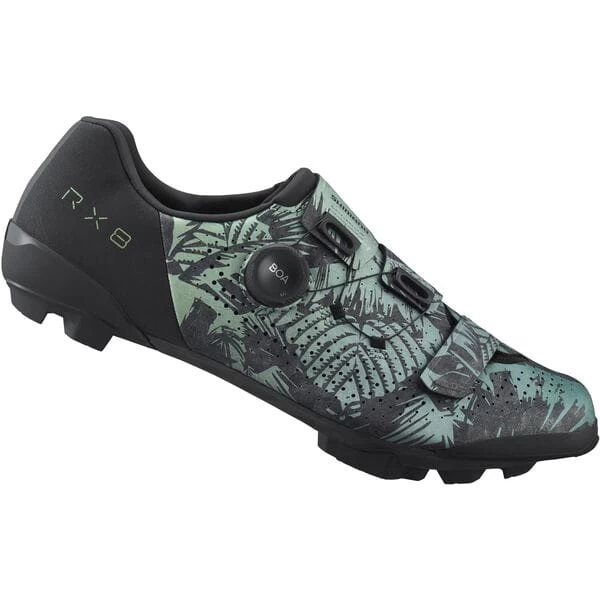 Shimano RX8 Gravel Road Shoes - Tropical Leaves - Image 2