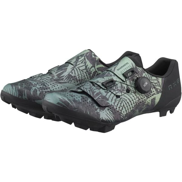 Shimano RX8 Gravel Road Shoes - Tropical Leaves - Image 3