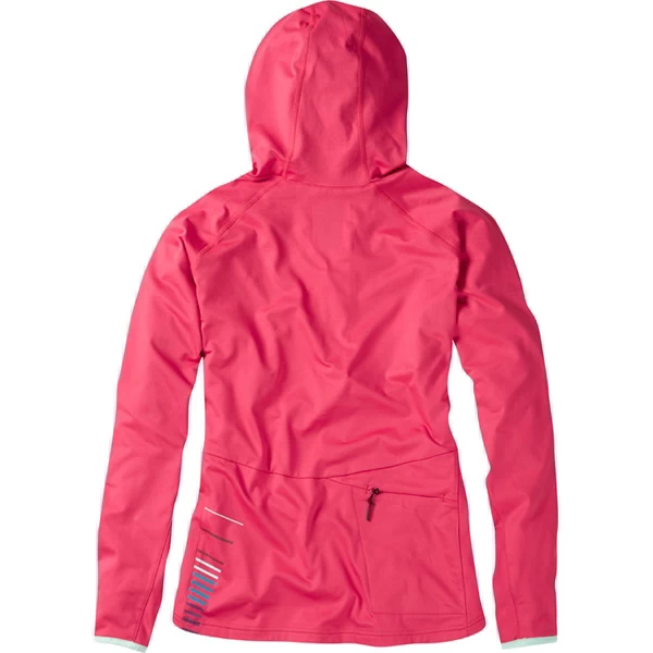 Madison Zena Womens Long Sleeve Hooded Top - Rose Red - Image 2
