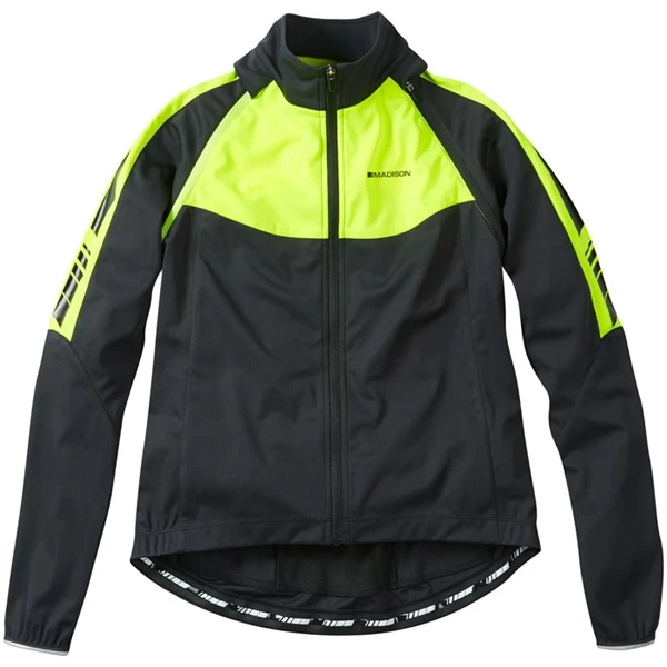 Madison Sportive Convertible Womens Softshell Jacket -Black/Yellow - Image 2