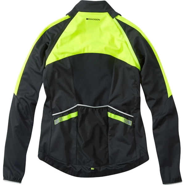 Madison Sportive Convertible Womens Softshell Jacket -Black/Yellow
