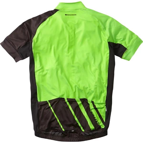 Madison Sportive Race Short Sleeve Jersey - Black/Green Flash - Image 5