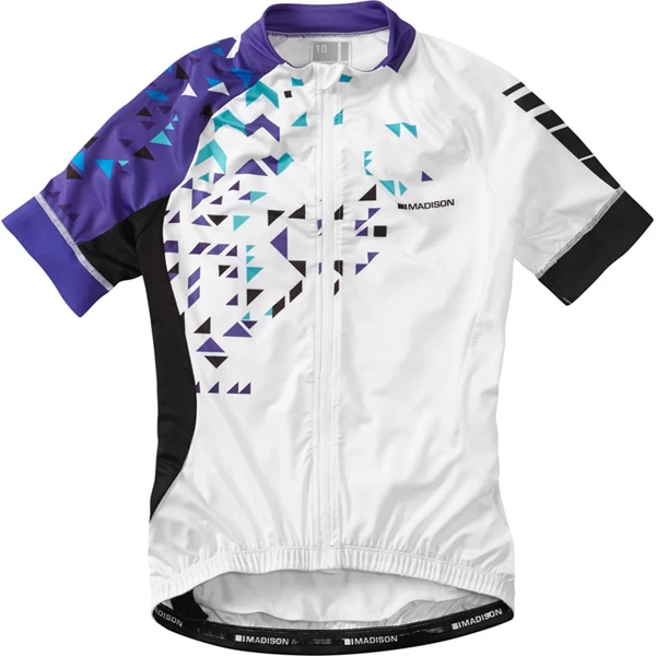 Madison Sportive Womens Short Sleeve Jersey - Black/White - Image 2