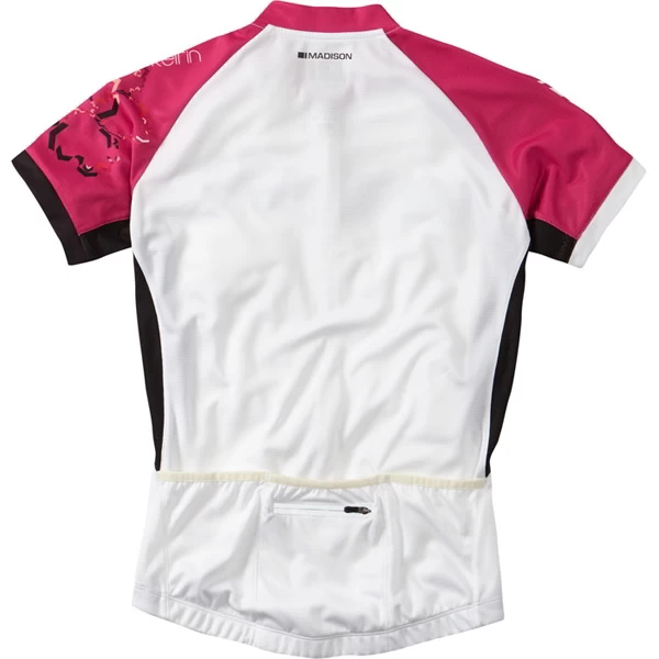 Madison Keirin Womens Short Sleeve Jersey - White/Very Berry - Image 4