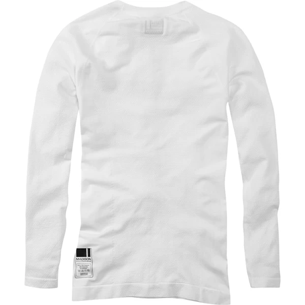 Madison Isoler Mesh Womens Long Sleeve Base Layer - White - Image 3