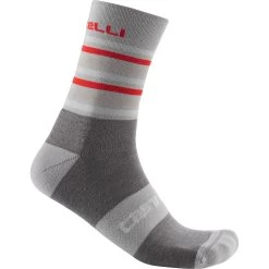 Castelli Gregge 15 Men's Socks - Black/Dark Grey