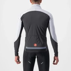 Castelli Beta RoS Men's Jacket - Silver Grey/Dark Grey/Red
