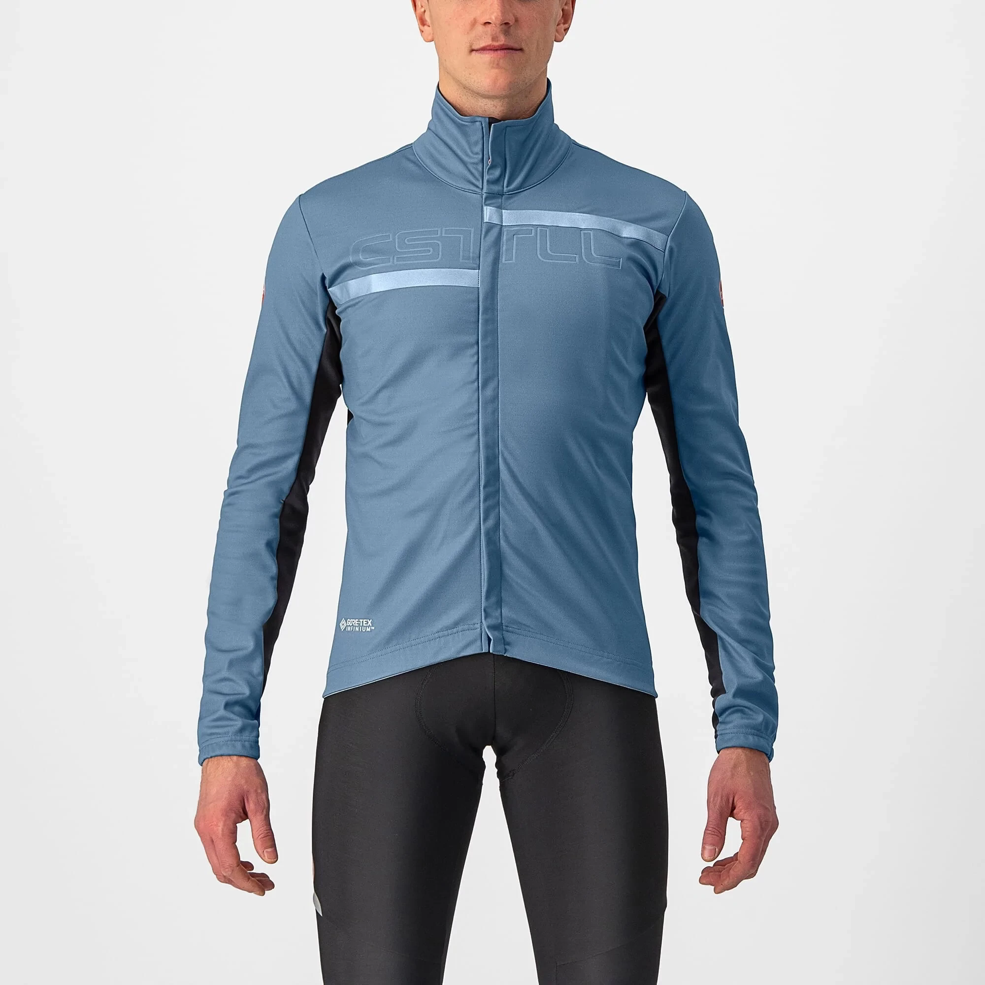 Castelli Transition 2 Men's Jacket - Steel Blue/Savile Blue - Image 3