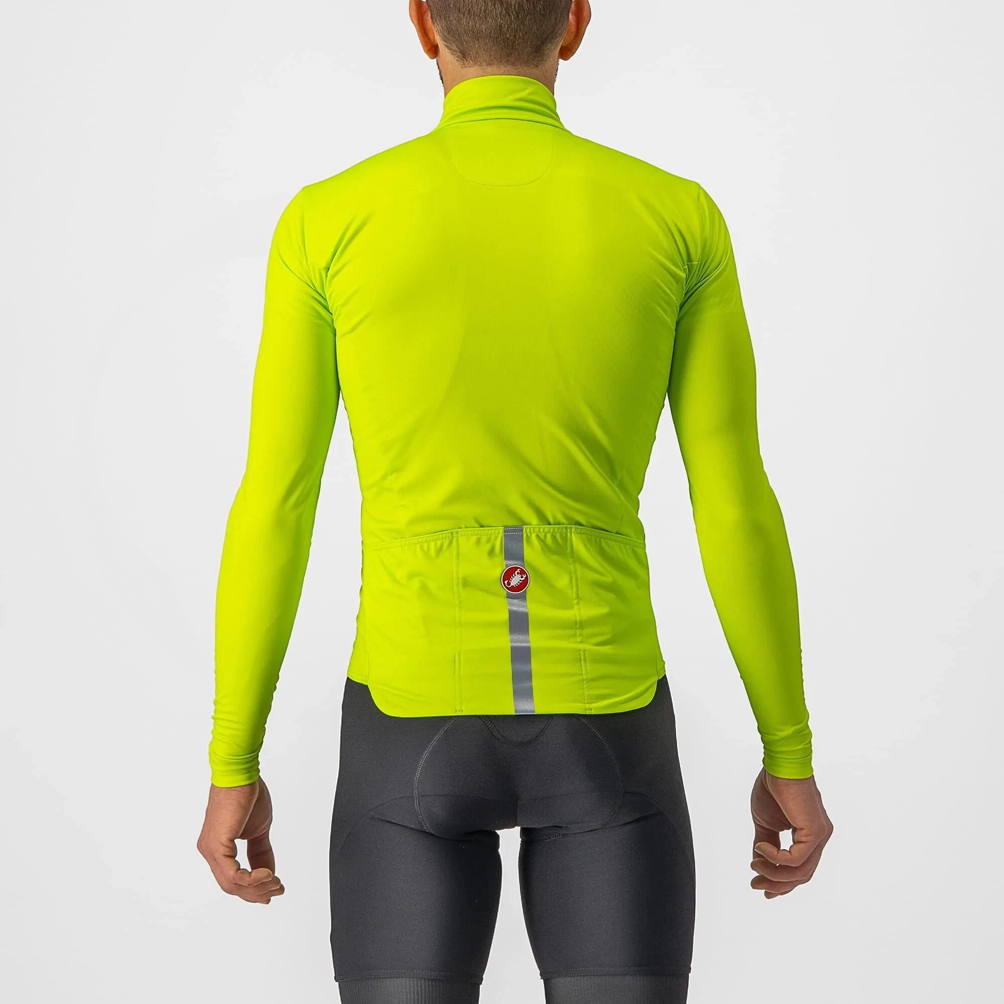 Castelli Pro Thermal Mid Men's Long Sleeve Jersey - Electric Lime - Image 3