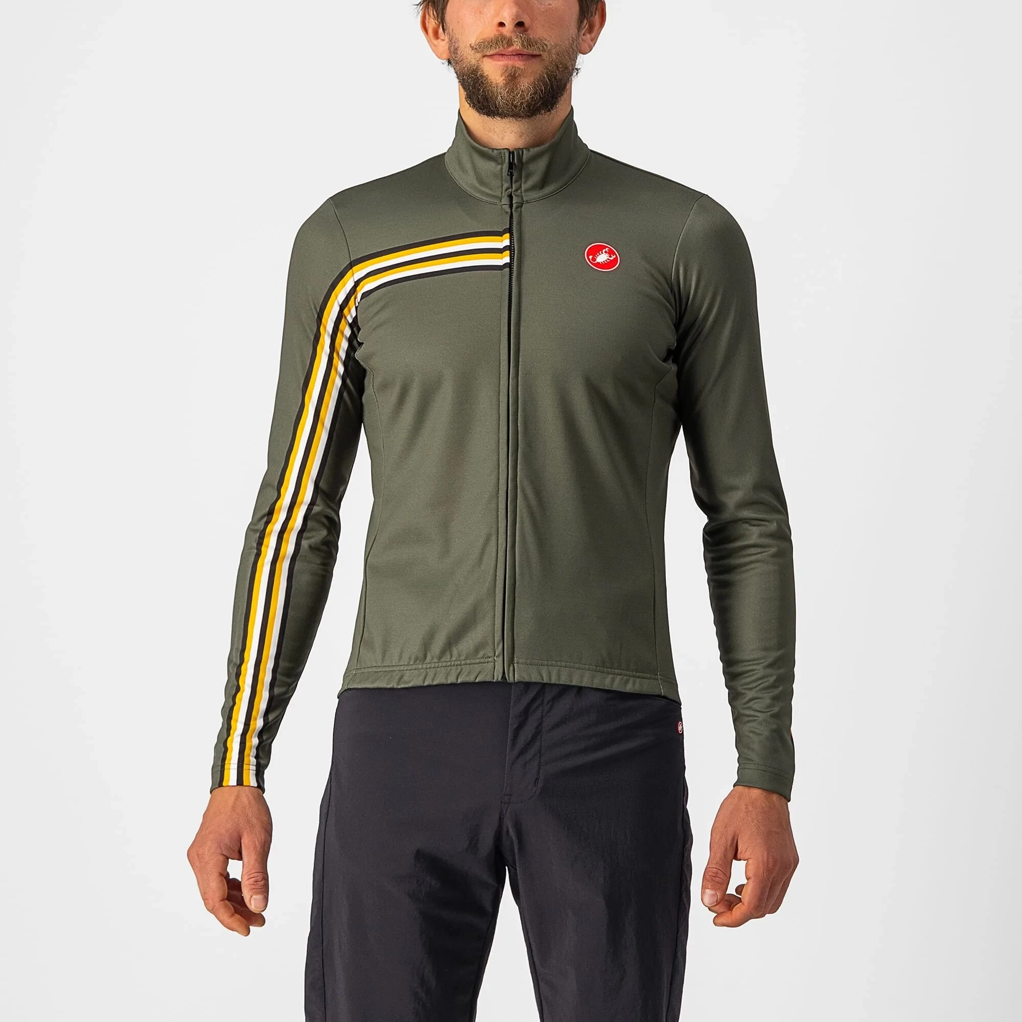 Castelli Unlimited Thermal Men's Long Sleeve Jersey - Nickel Grey - Image 4