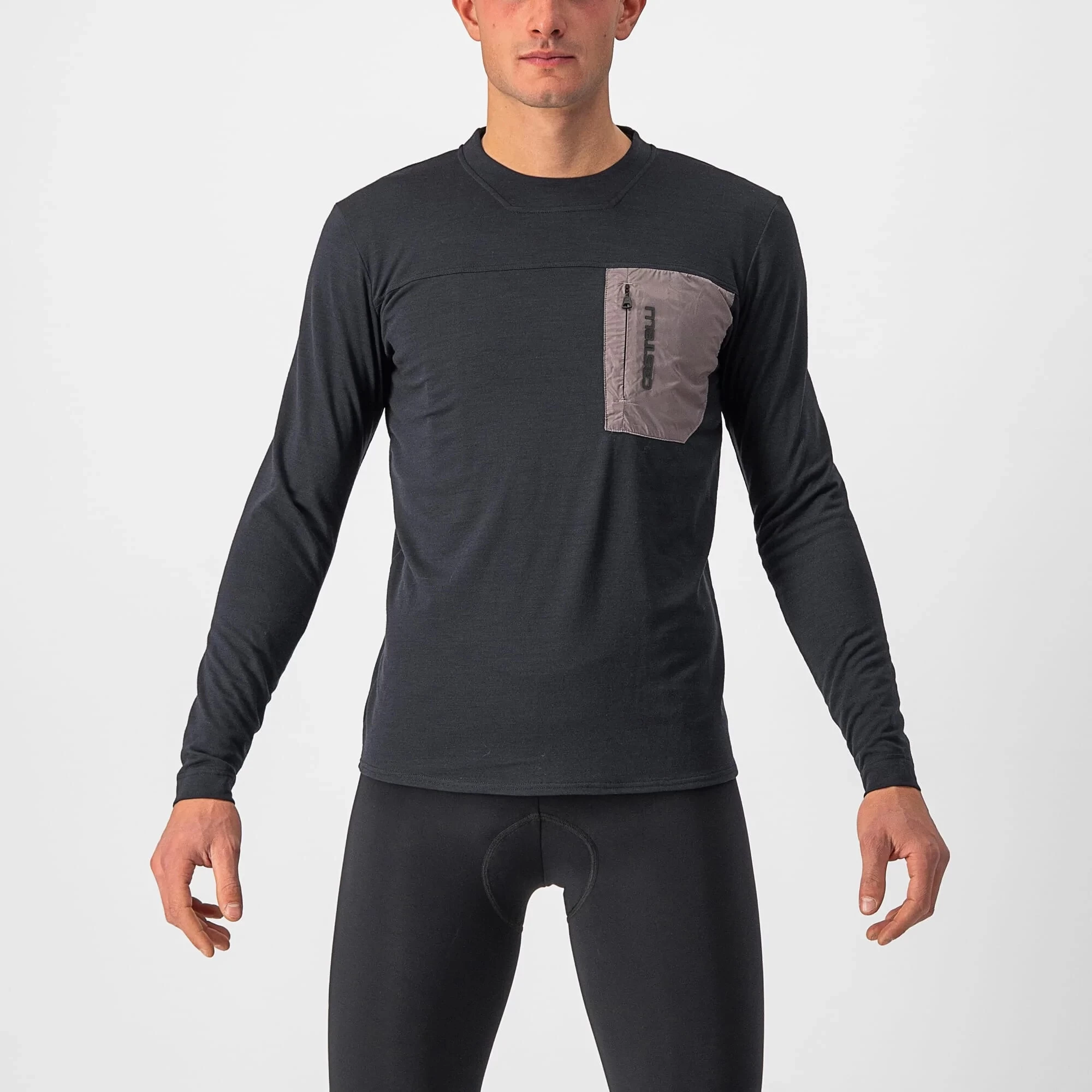 Castelli Unlimited Merino Long Sleeve Men's T-Shirt - Orange Rust - Image 5
