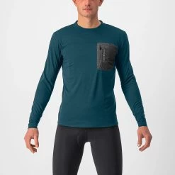 Castelli Unlimited Merino Long Sleeve Men's T-Shirt - Orange Rust
