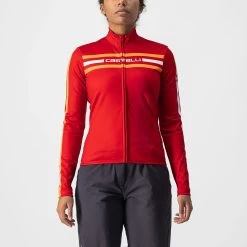 Castelli Unlimited Thermal Women's Long Sleeve Jersey - Dark Red
