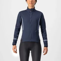 Castelli Dinamica 2 Women's Jacket - Savile Blue/Silver Reflex