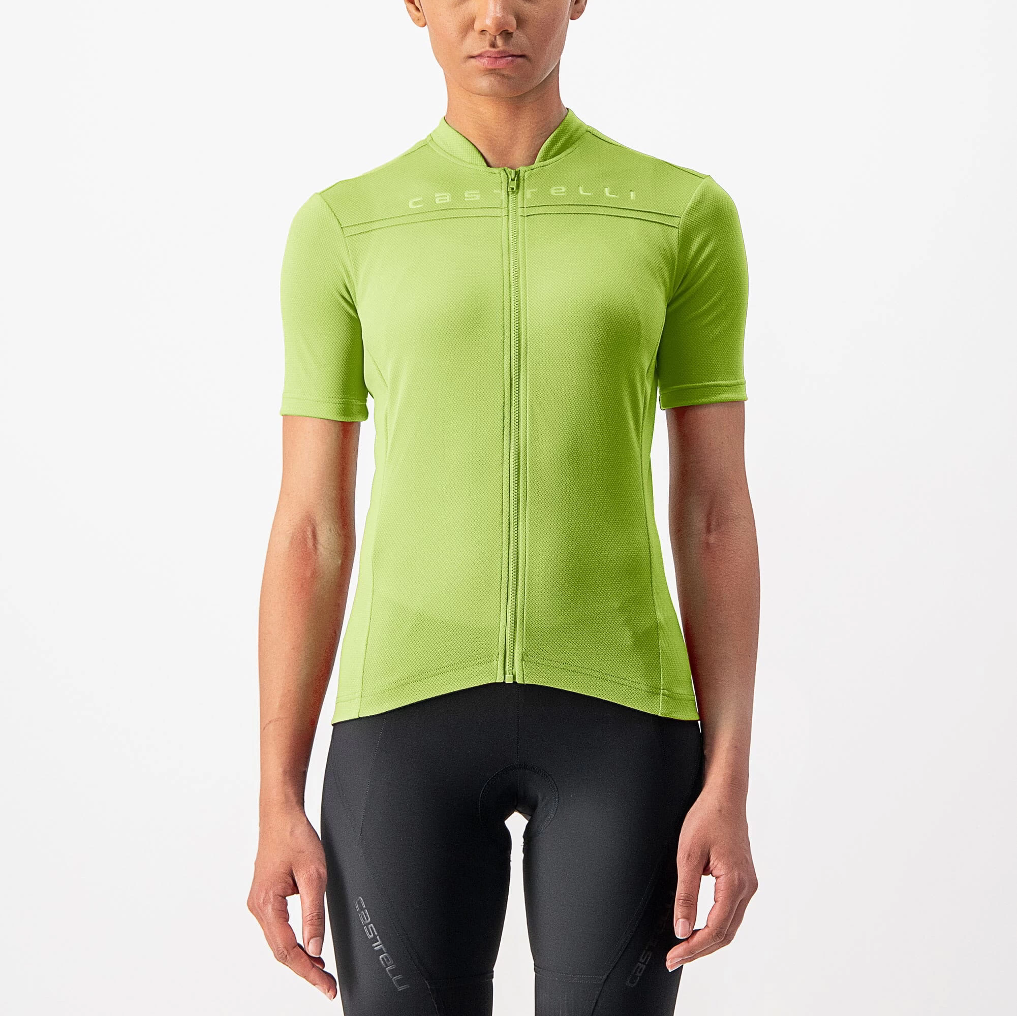 Castelli Anima 4 Women's Short Sleeve Jersey - Bright Lime - Image 5