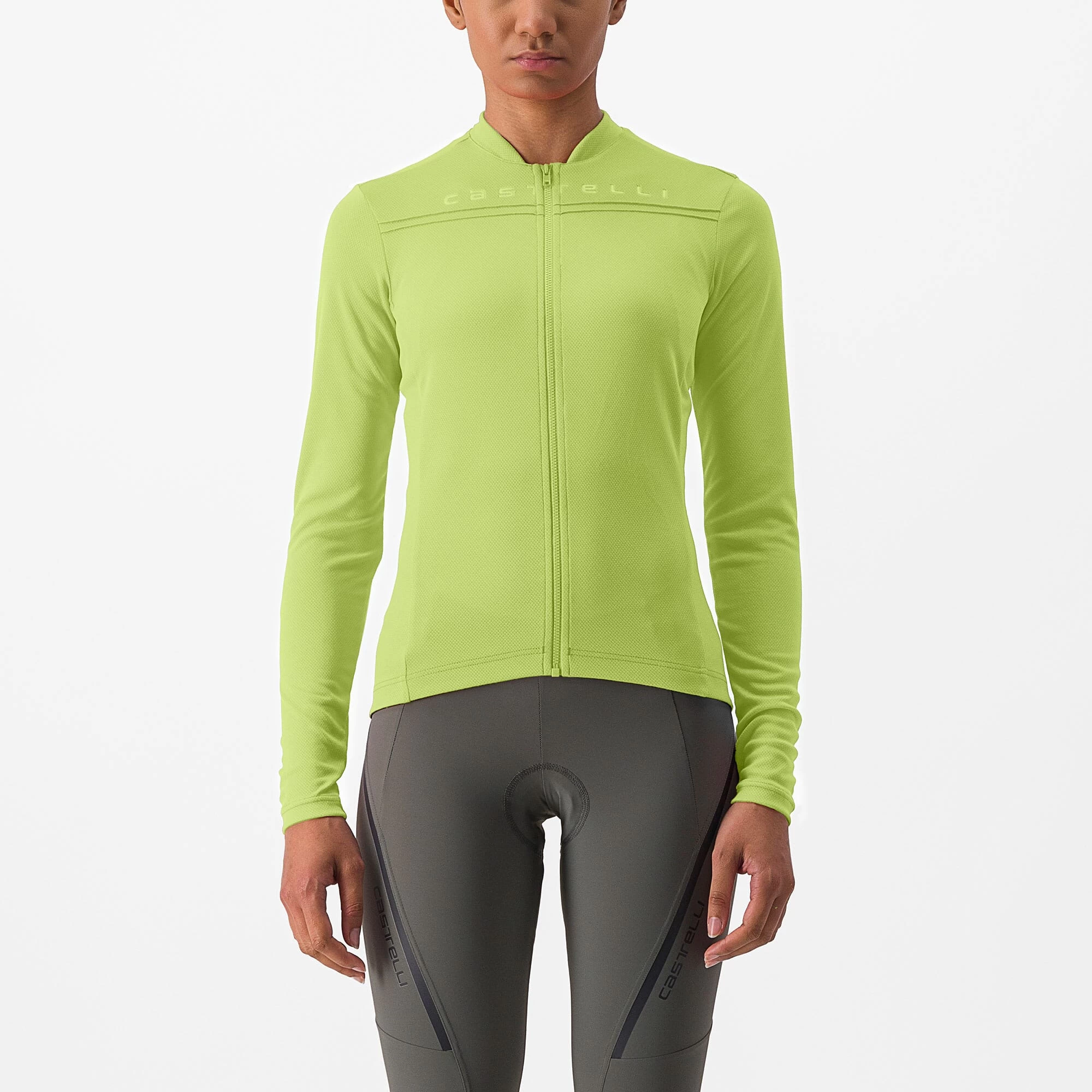 Castelli Anima 4 Women's Long Sleeve Jersey - Defender Green - Image 4