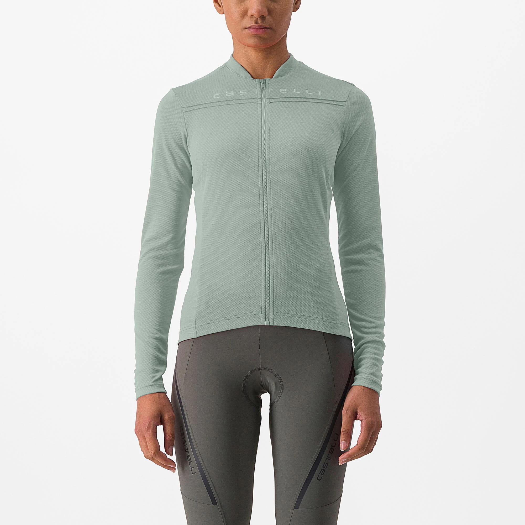 Castelli Anima 4 Women's Long Sleeve Jersey - Defender Green - Image 5