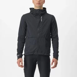 Castelli Trail Hoodie Men's Windproof Jacket - Black