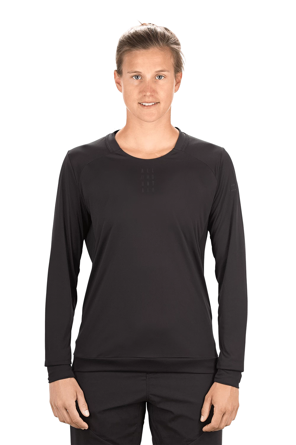 Cube AM Womens Round-Neck Long Sleeve Jersey - Black - Image 2
