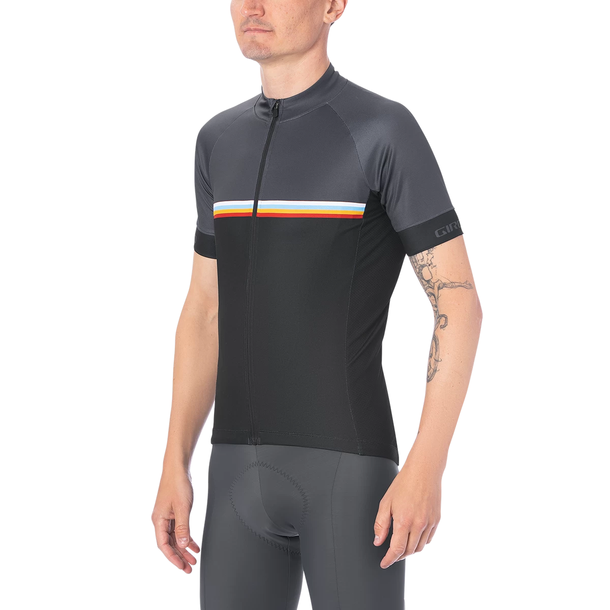 Giro Chrono Sport Short Sleeve Jersey - Black/Classic Stripe - Image 6