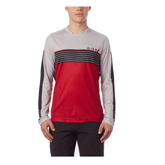 Giro Roust Long Sleeve MTB Jersey - Black/Red Hypnotic