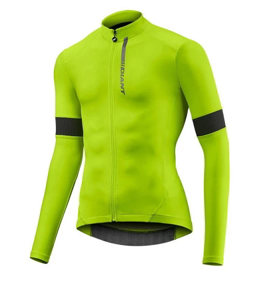 Giant Illume Mid-Thermal Long Sleeve Jersey - Neon Yellow - Image 2
