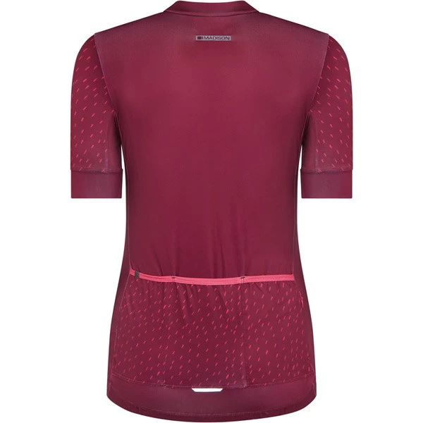 Madison Sportive Womens Short Sleeve Jersey - Classy Burgundy - Image 3
