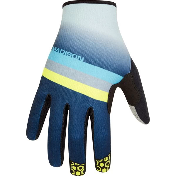 Madison Alpine Long Finger Gloves - Navy/Lime Punch - Image 2