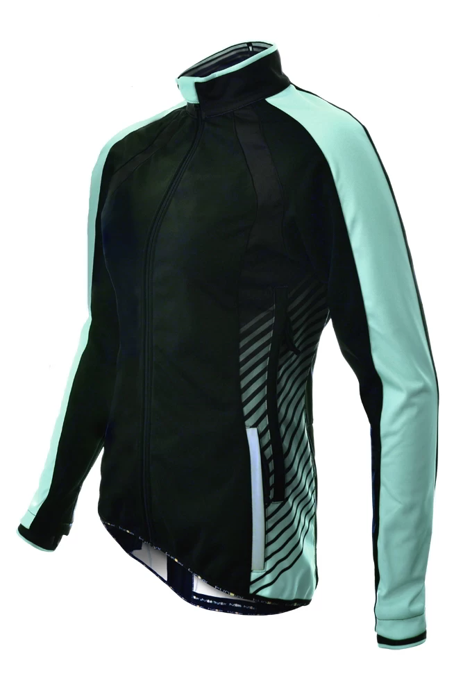Funkier Tacona Womens Softshell Windstopper Jacket - Black/Blue - Image 3