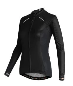 Funkier Odessa Womens Summer Long Sleeve Jersey - Black