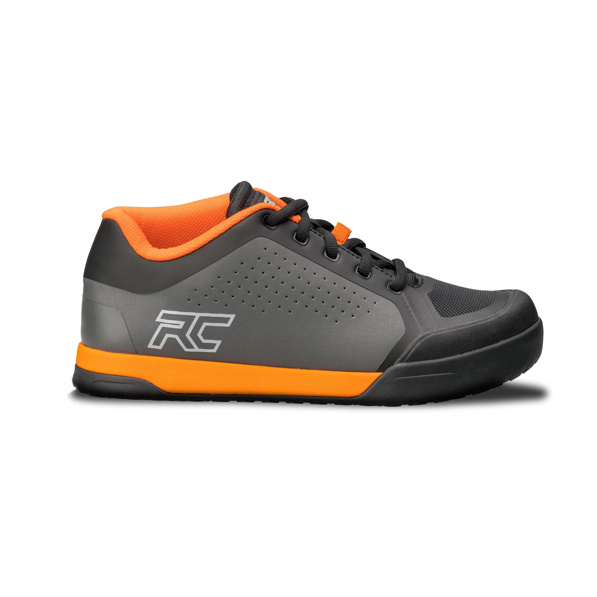 Ride Concepts Powerline Mens Flat MTB Shoes - Charcoal/Orange - Image 2
