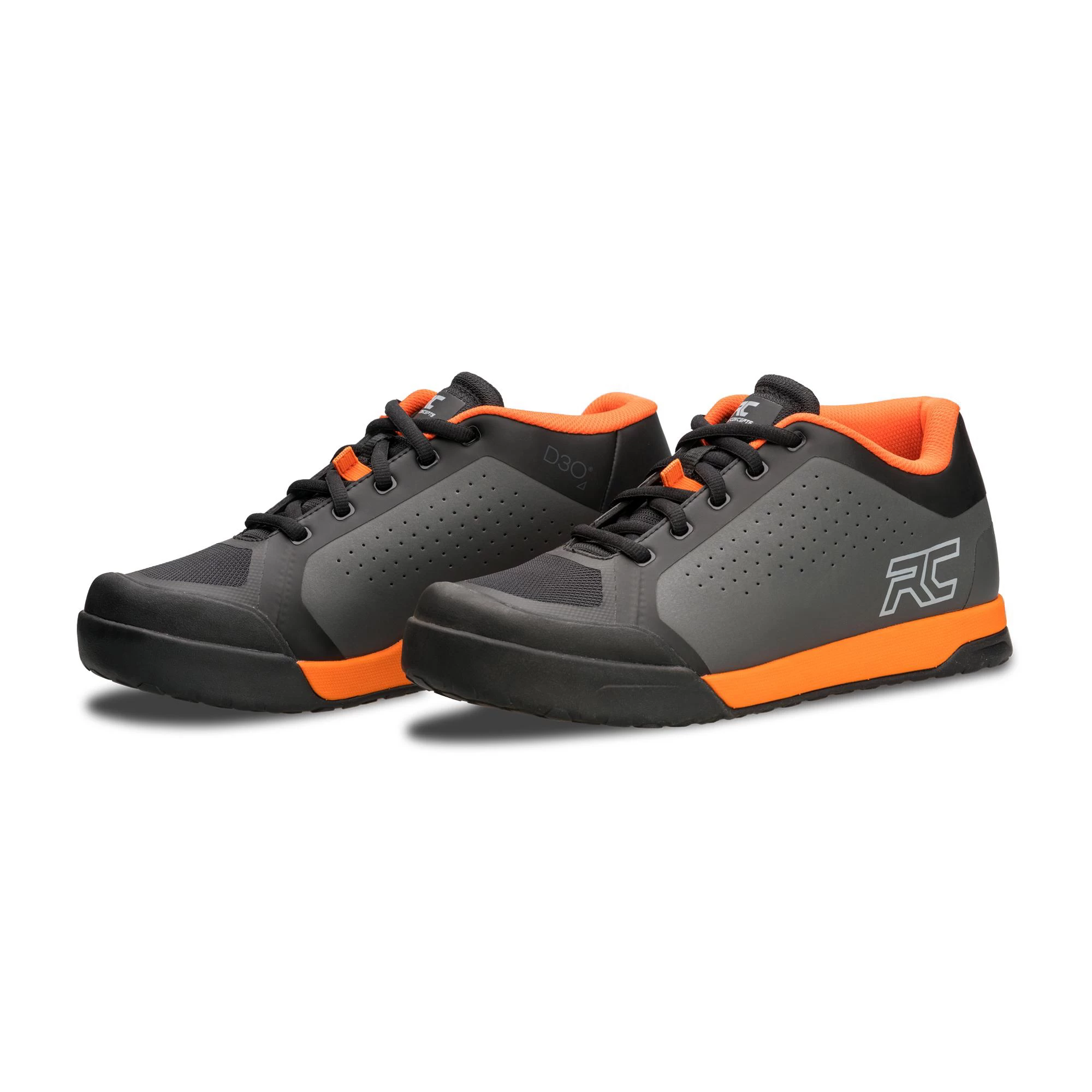 Ride Concepts Powerline Mens Flat MTB Shoes - Charcoal/Orange - Image 5