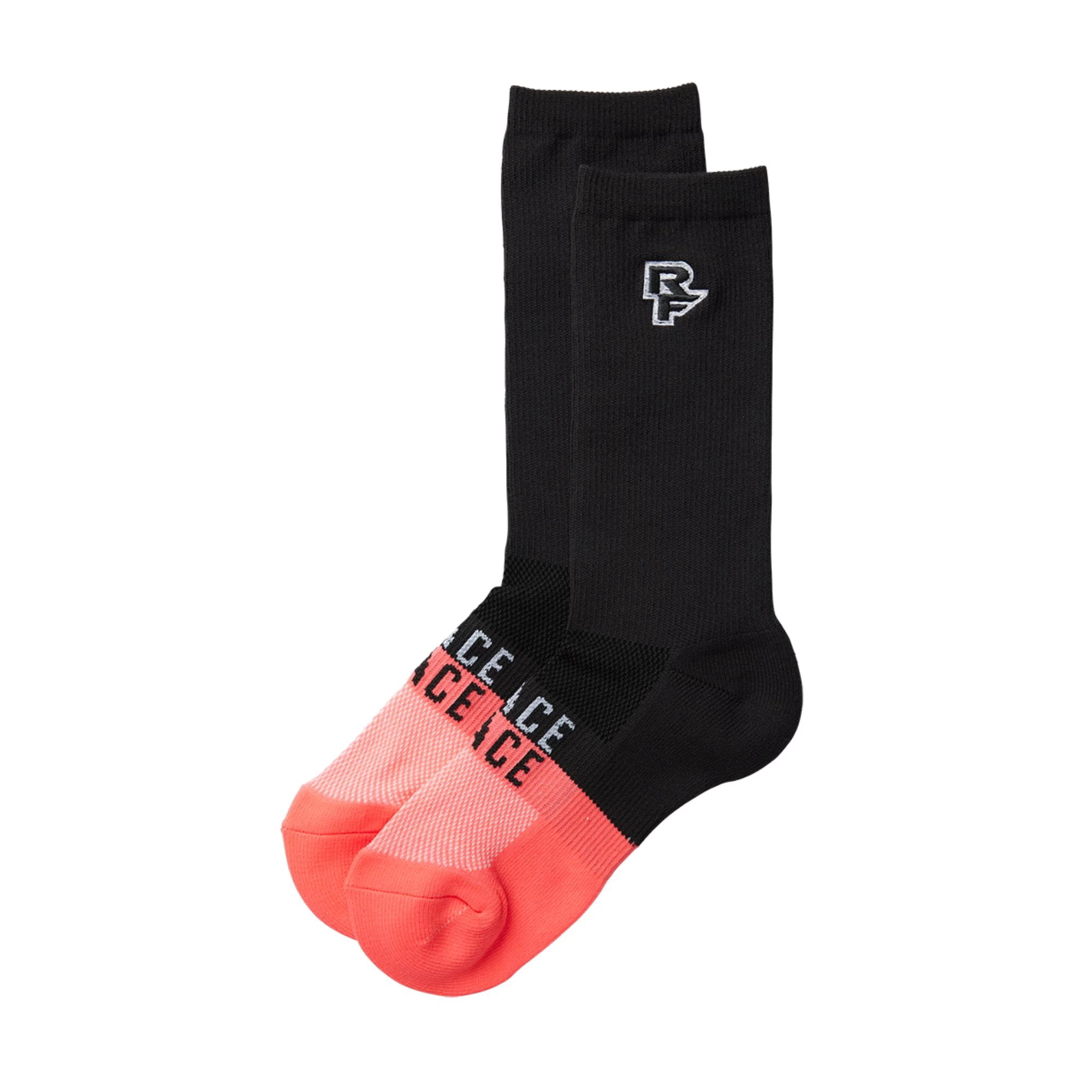 Race Face Far Out Coolmax Men's Socks - Black/Coral - Image 2