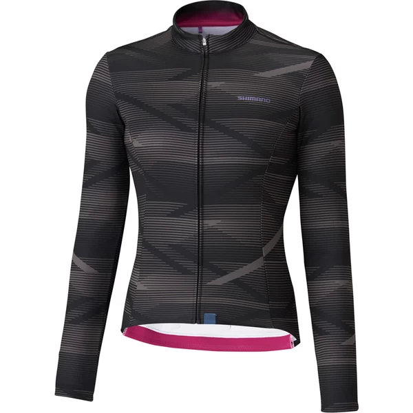 Shimano Kaede Women's Thermal Long Sleeve Jersey - Black - Image 2