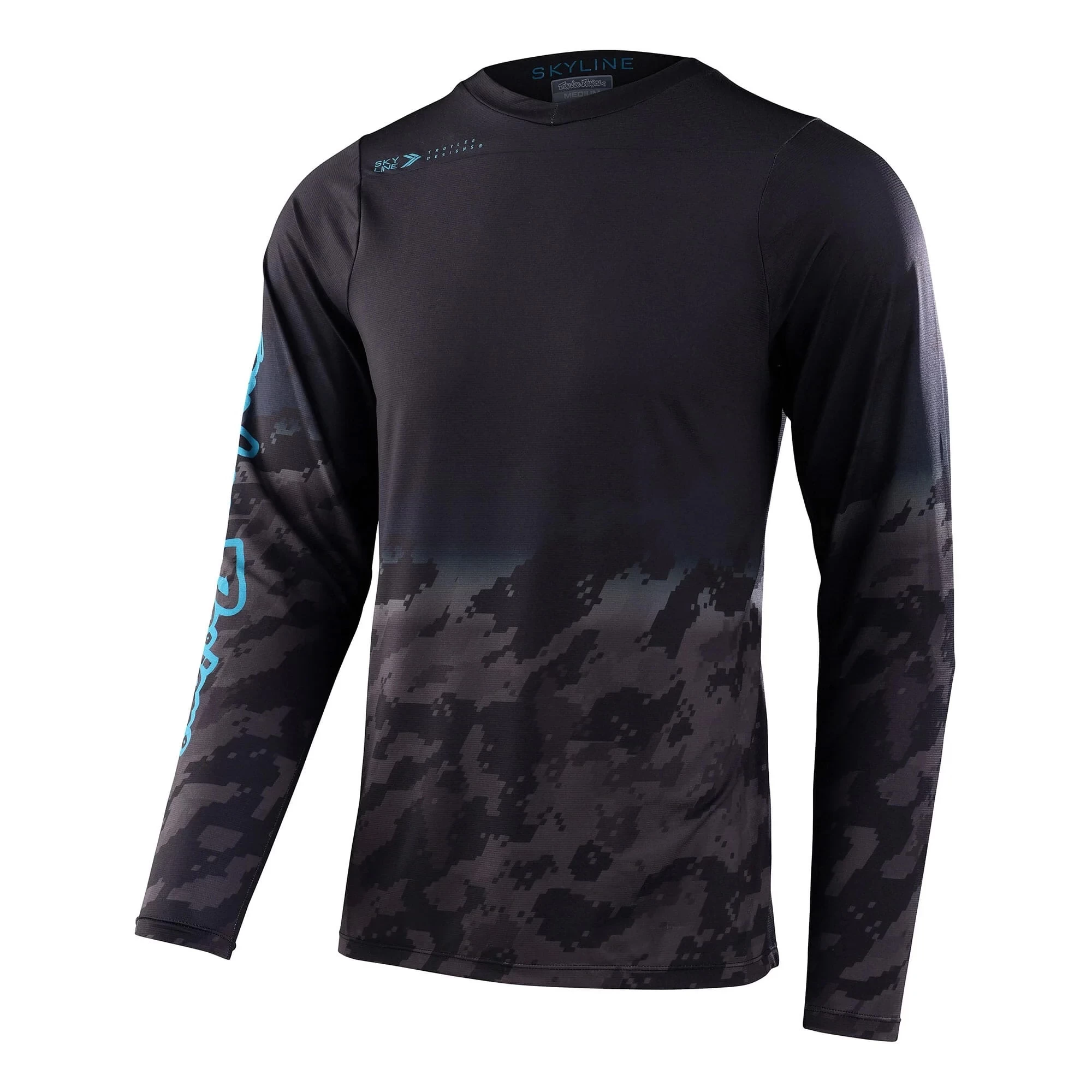 Troy Lee Designs Skyline Men's Long Sleeve Jersey - Mono Charcoal - Image 2