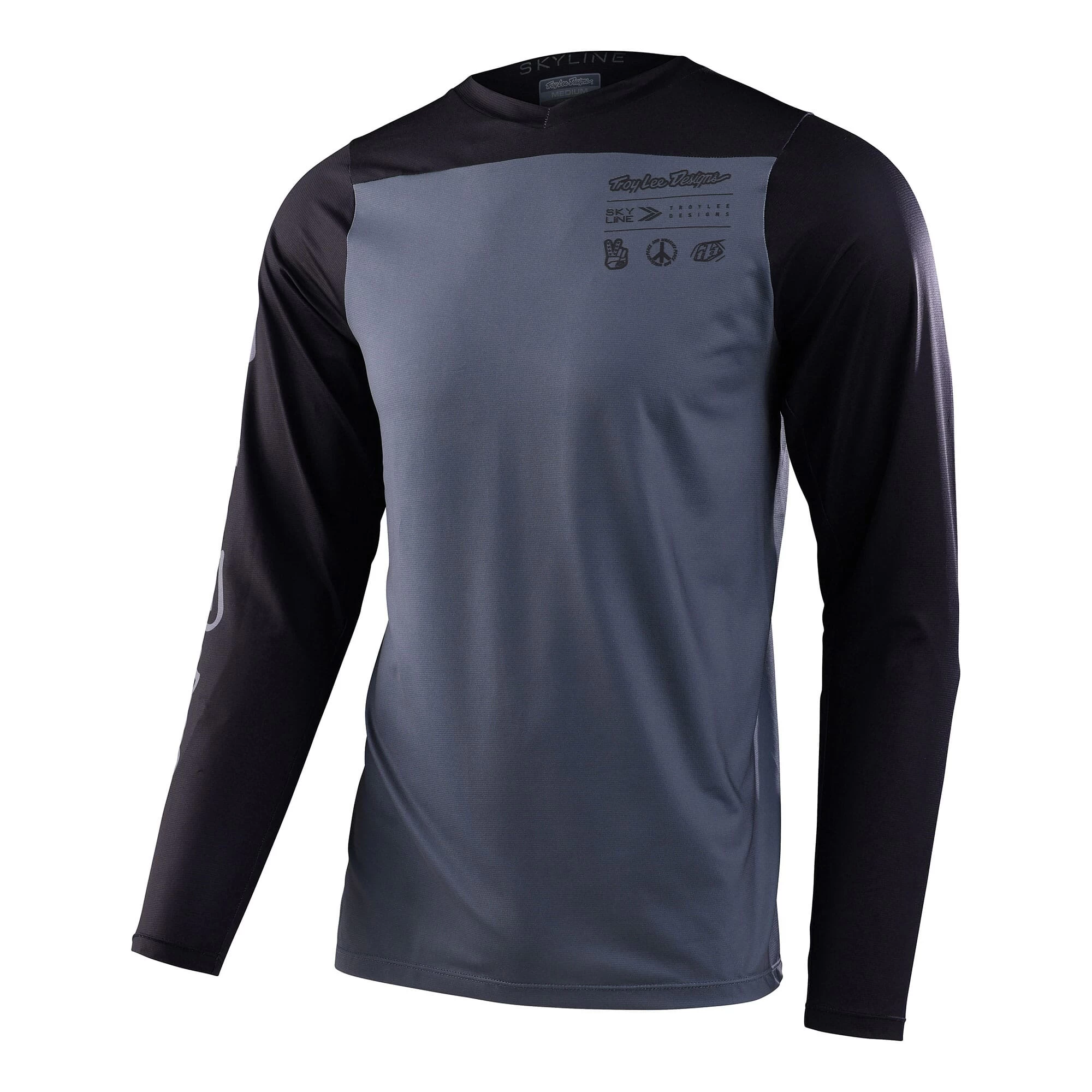 Troy Lee Designs Skyline Men's Long Sleeve Jersey - Mono Charcoal - Image 5