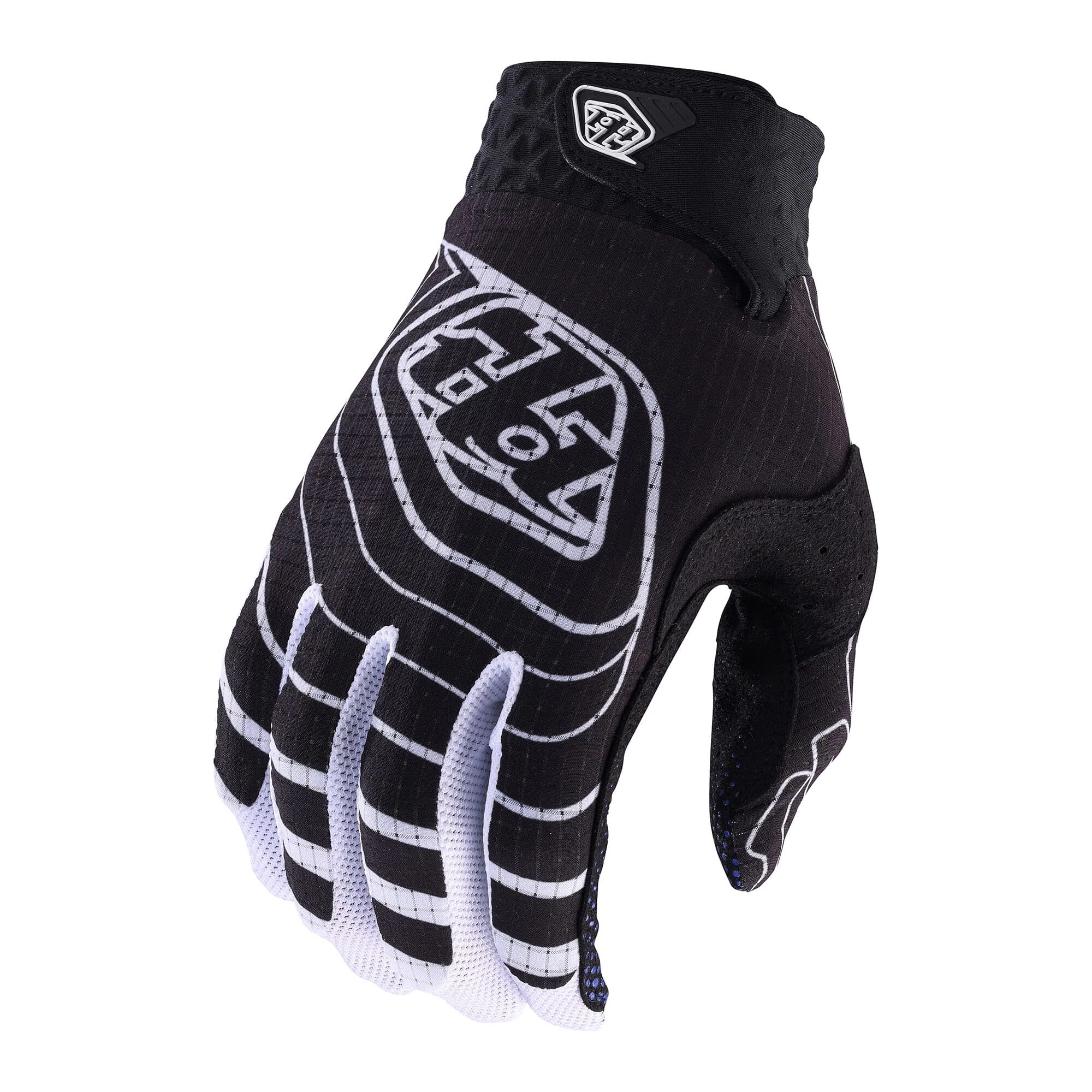 Troy Lee Designs Air Graphic Edition Long Finger Gloves - Richter Black/Blue - Image 2